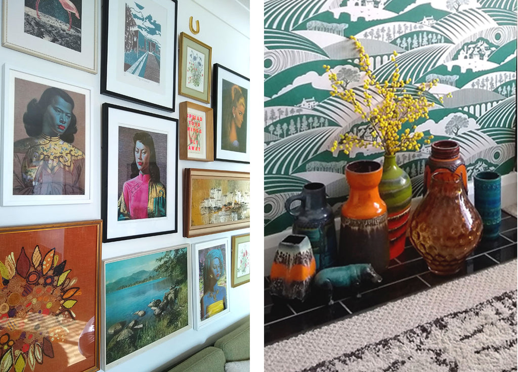 House Tour: Beth’s Mid Century Family Home - Gallery Wall and West German Pottery Collection