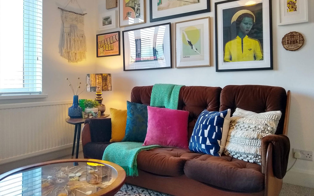 House Tour: Beth’s Mid Century Family Home - Saddleback sofa