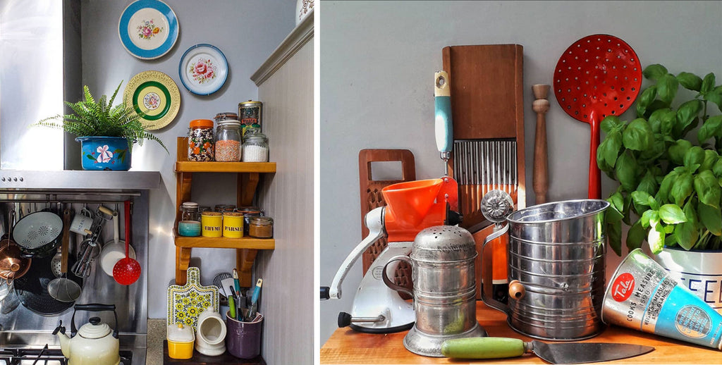 Inkabilly Blog House Tour: Aisling’s Eclectic Shack - details of vintage kitchenalia