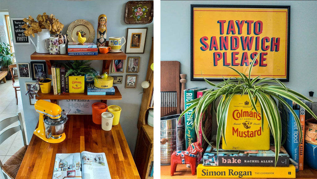 Inkabilly Blog House Tour: Aisling’s Eclectic Shack - Kitchen corner with brightly coloured vintage decor