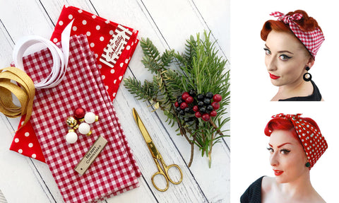 Gift Wrapping with retro scarves | The Inkabilly Blog
