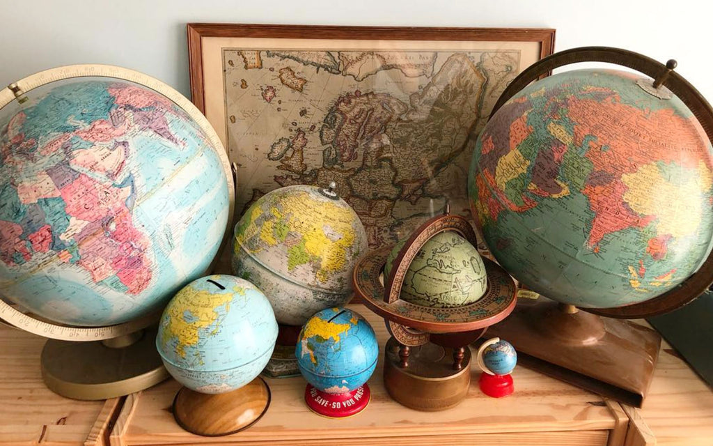 House Tour - Harmony's vintage globe collection
