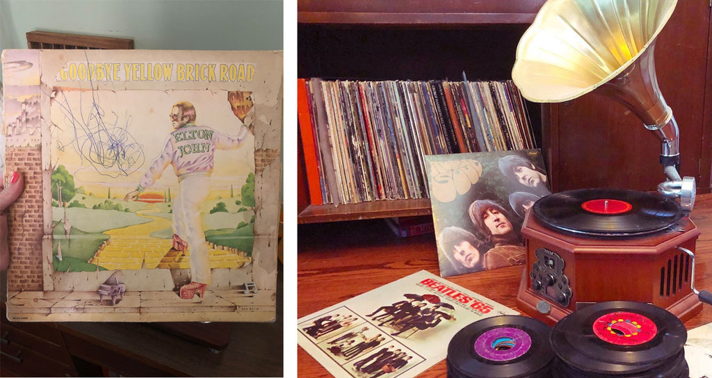 House Tour - Harmony's vintage record collection and record player
