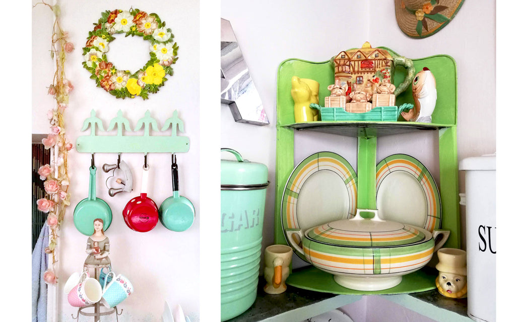 Details in Hazel's Vintage Kitsch Kitchen - Inkabilly Blog House Tour