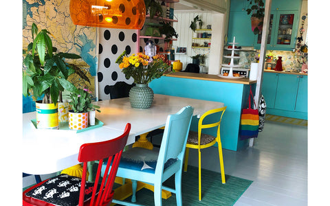 The Inkabilly Blog - Ingrid's Colourful retro Dining Room