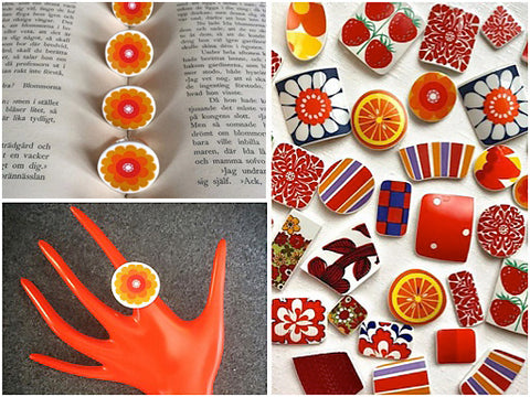  Kila Design Retro jewellery - oranges - The Inkabilly Blog