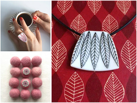 Kila Design Retro jewellery - pinks - The Inkabilly Blog