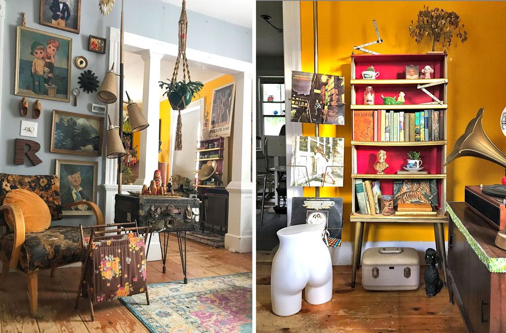 House Tour: Ryann’s Mid Century Home - room details with pops of yellow