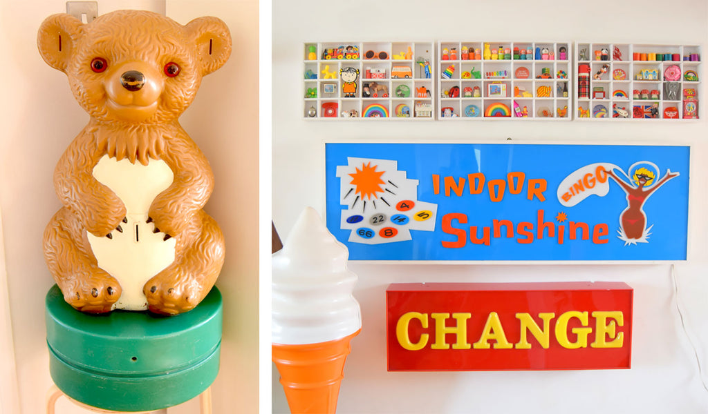 House Tour - Sophie's vintage teddy bear charity box and 50s holiday camp sign