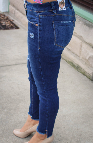 Denim Jeans and frayed bottom. – Sandi's Styles