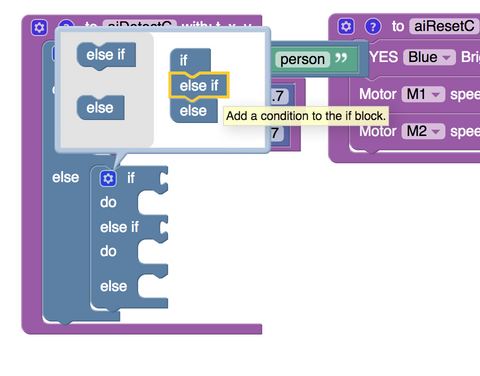 Adding a second 'if' block with 'if else' and 'else' sections