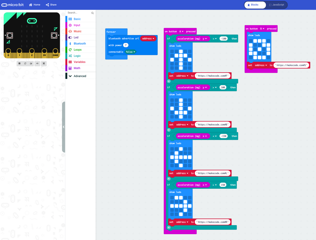 Image of colourful block code