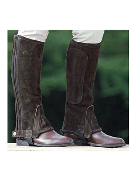 Brown Shires Adults Quality Suede Half Chaps Horse Riding Black 
