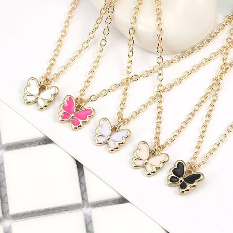 Enamel Butterfly Necklace