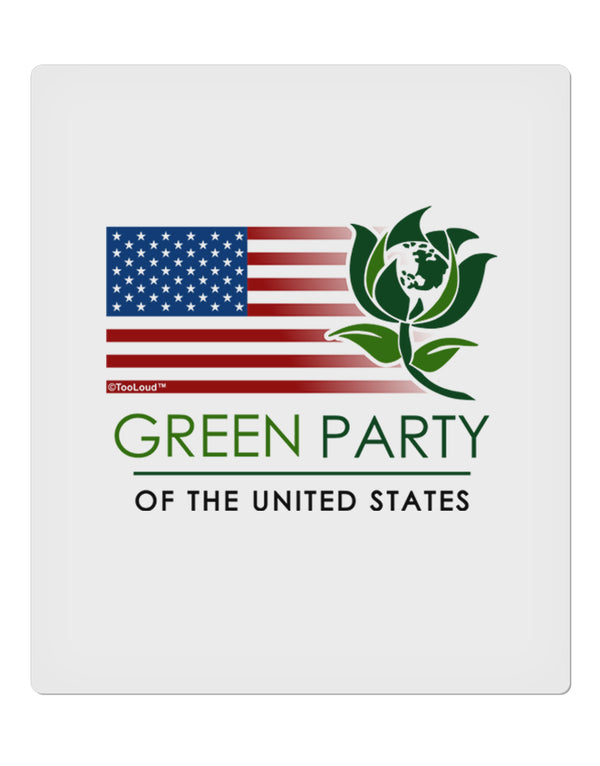 Green Party US Flag 9 x 10.5" Rectangular Static Wall Cling Davson Sales