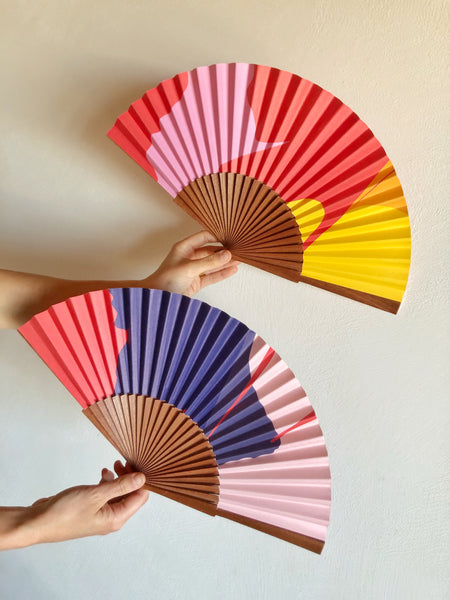 colourful fans made by common modern