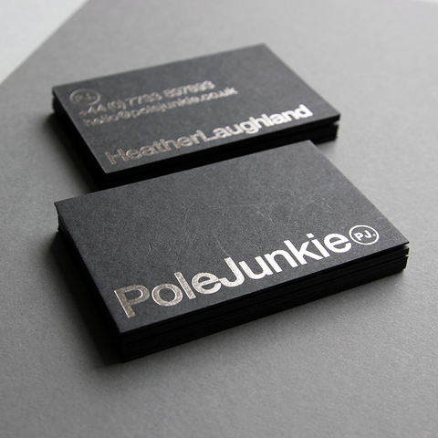 business card design by Caddie and Co for Pole Junkie