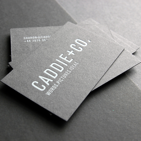business card design by Caddie and Co for their self promotion
