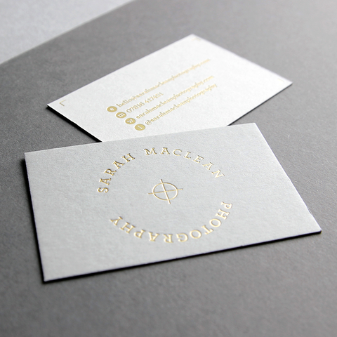 business card design by Caddie and Co for Sarah Maclean Photography
