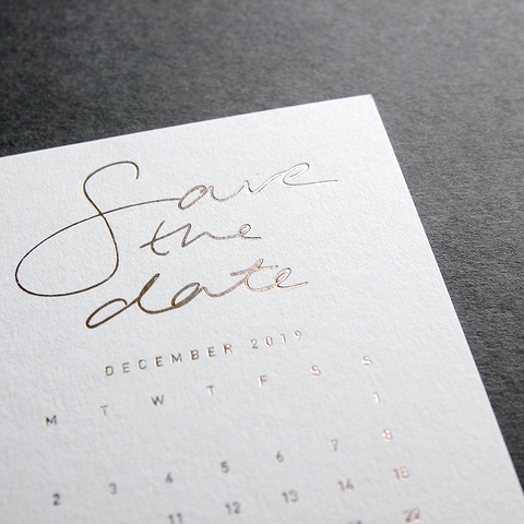 Save The Date design and print announcement card by Caddie and Co