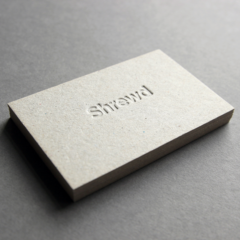 business card design by Caddie and Co for Shrewd