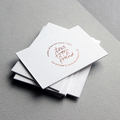 business card design by Caddie and Co for Text From a Friend