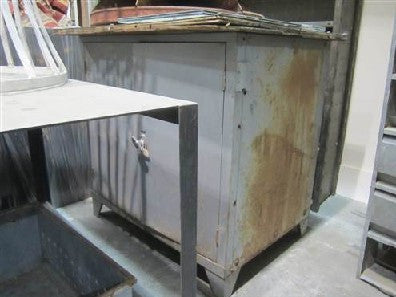 Industrial Metal Work Cabinet Antiquities Warehouse