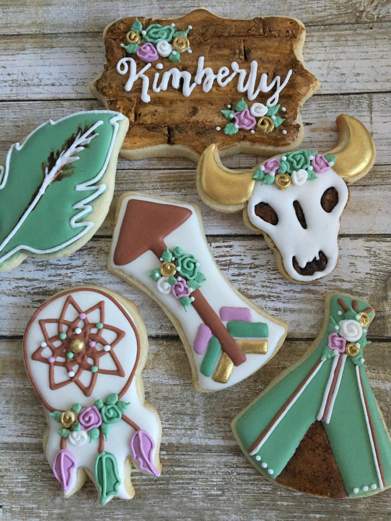 Boho Tribal Birthday Party Sugar Cookies — The Iced Sugar Cookie