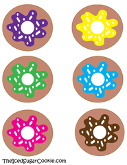 Free Donut Birthday Party Cupcake Toppers Printables Ideas Templates Cutouts