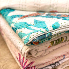 block printed quilts from india