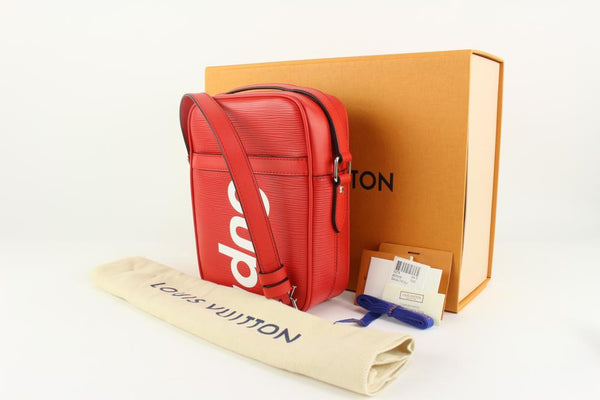 Louis Vuitton Supreme Red Epi Danube PM Crossbody Bag Silver Tone Hardware  Available For Immediate Sale At Sotheby's