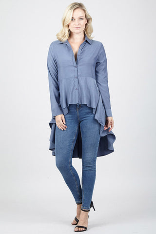 Deep Cowl Longer Length Top