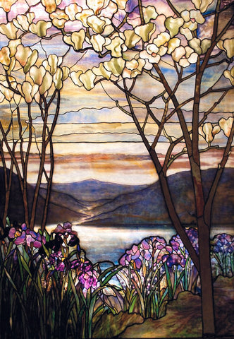 Magnolias and Irises by Louis Comfort Tiffany