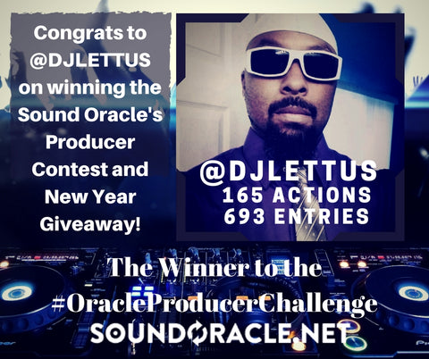 @DJLETTUS Winner of Sound Oracle's Producer Competition and New Year's Giveaway