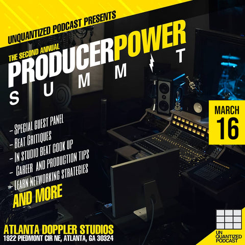 Unquantized Podcast, Unquantized ATL, Producer Power Summit, Atlanta Georgia, Doppler Studios, SoundOracle, Triza