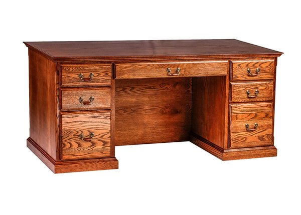 Forest Designs Traditional Oak Executive Double Pedestal Desk 60w