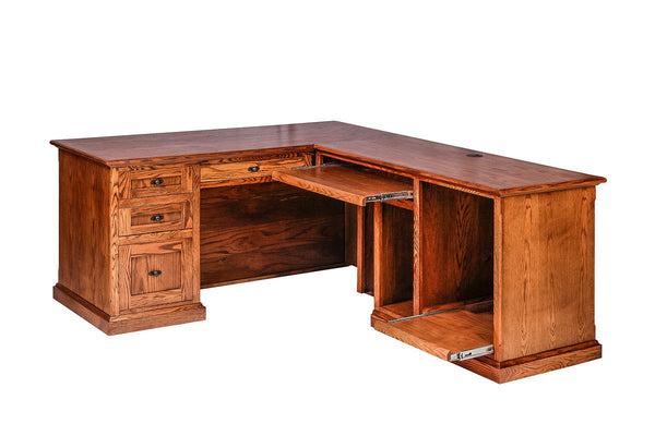 Forest Designs Mission Oak Executive Double Pedestal Desk 72w X