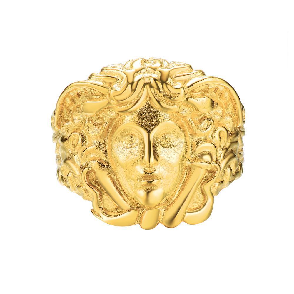 gold medusa ring