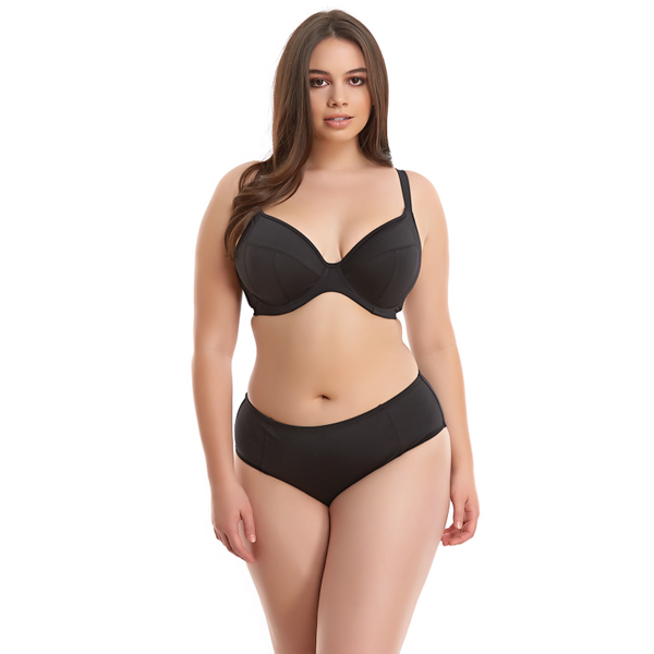 Essentials Black Plunge Bikini Top - Elomi Swim