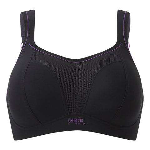 Panache-Black-Sports-Bra-Non-Wired-7341-Front-Zoom