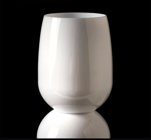 stemless wine glass white