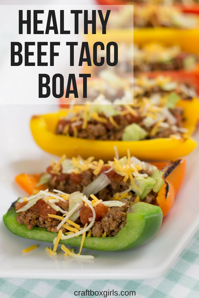 Healthy Beef Taco Boats
