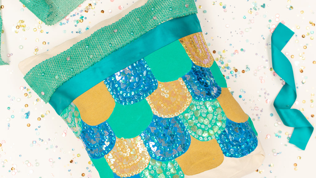 DIY No Sew Mermaid Pillow