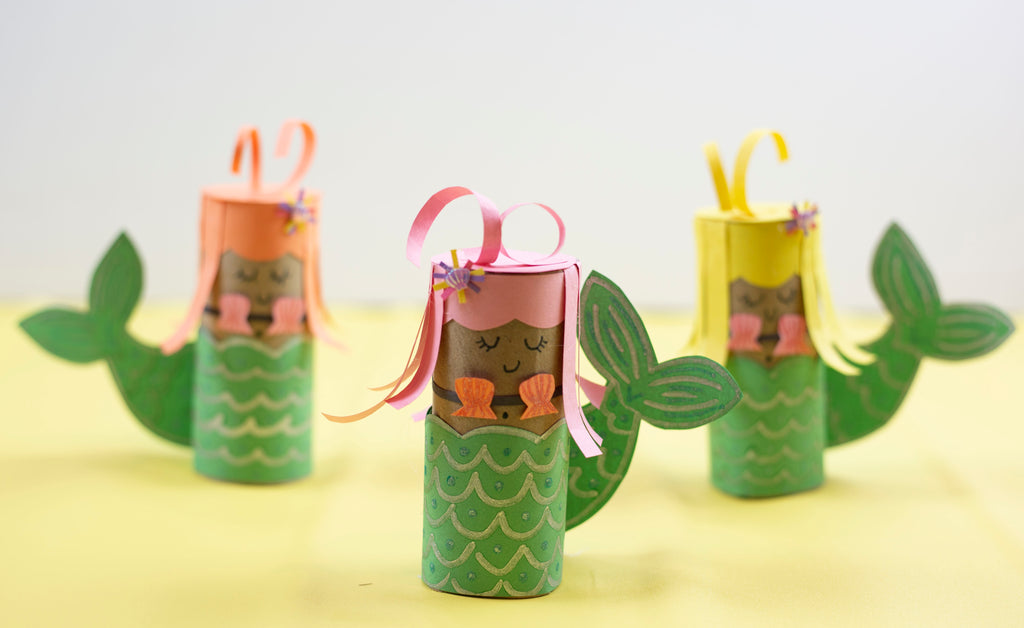 DIY Craft Tube Mermaid Craft with Crayola