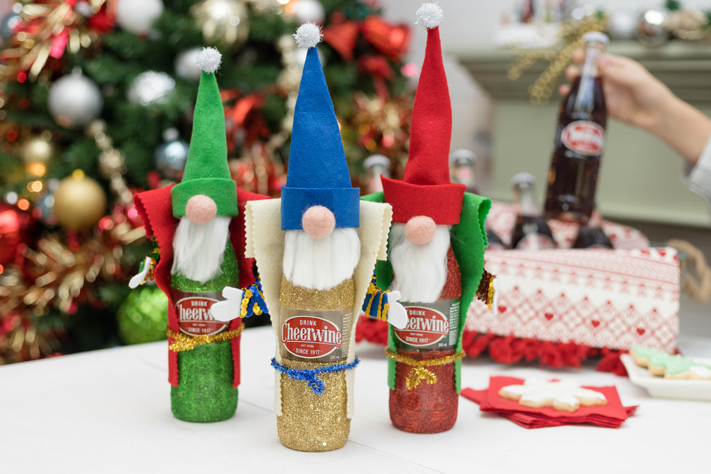 DIY Cheerwine Bottle Gnomes