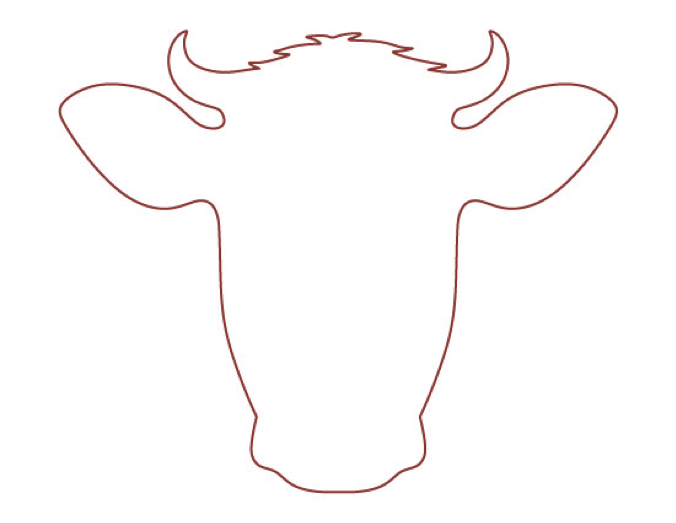 Cow Head Outline