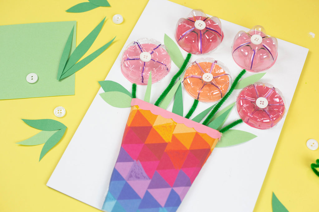 DIY Water Bottle Flower Canvas