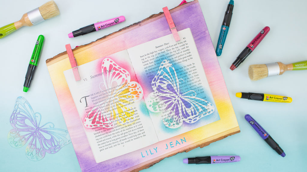 DIY Book Art with Art Crayons