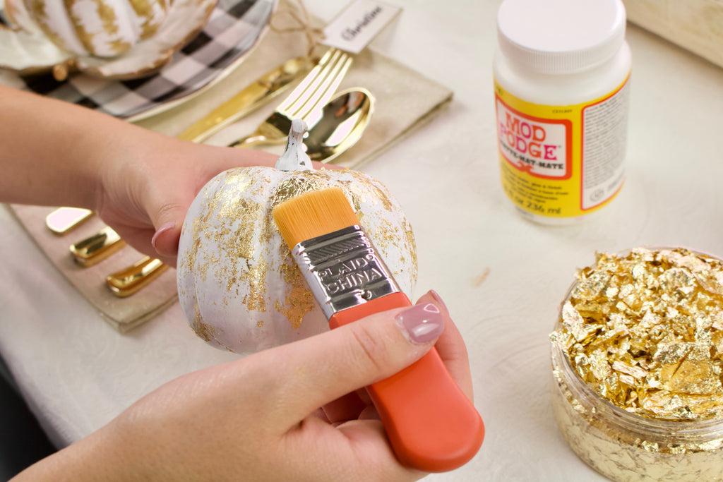 DIY Gold Leafed Pumpkin