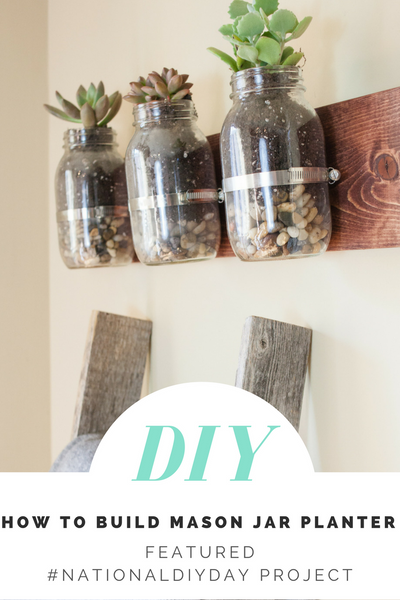 DIY Hanging Mason Jar Planter